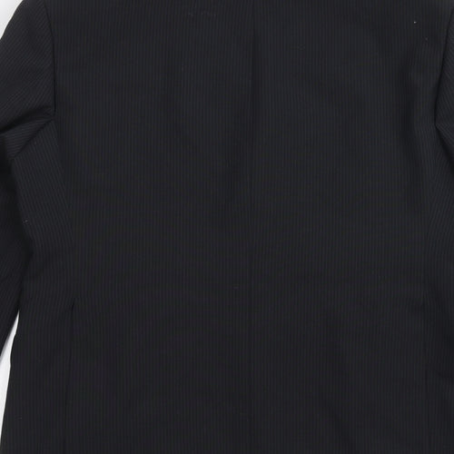 George Mens Black Striped  Jacket Suit Jacket Size 38
