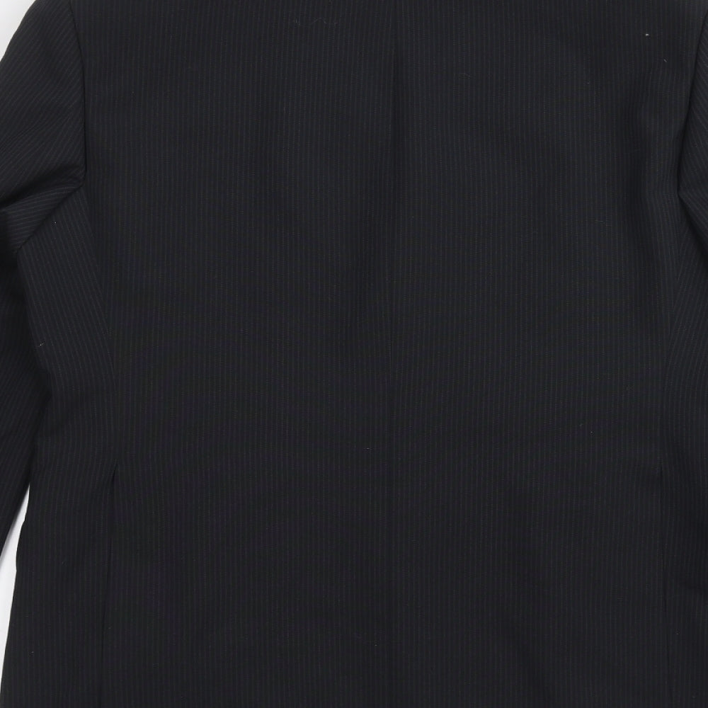 George Mens Black Striped  Jacket Suit Jacket Size 38