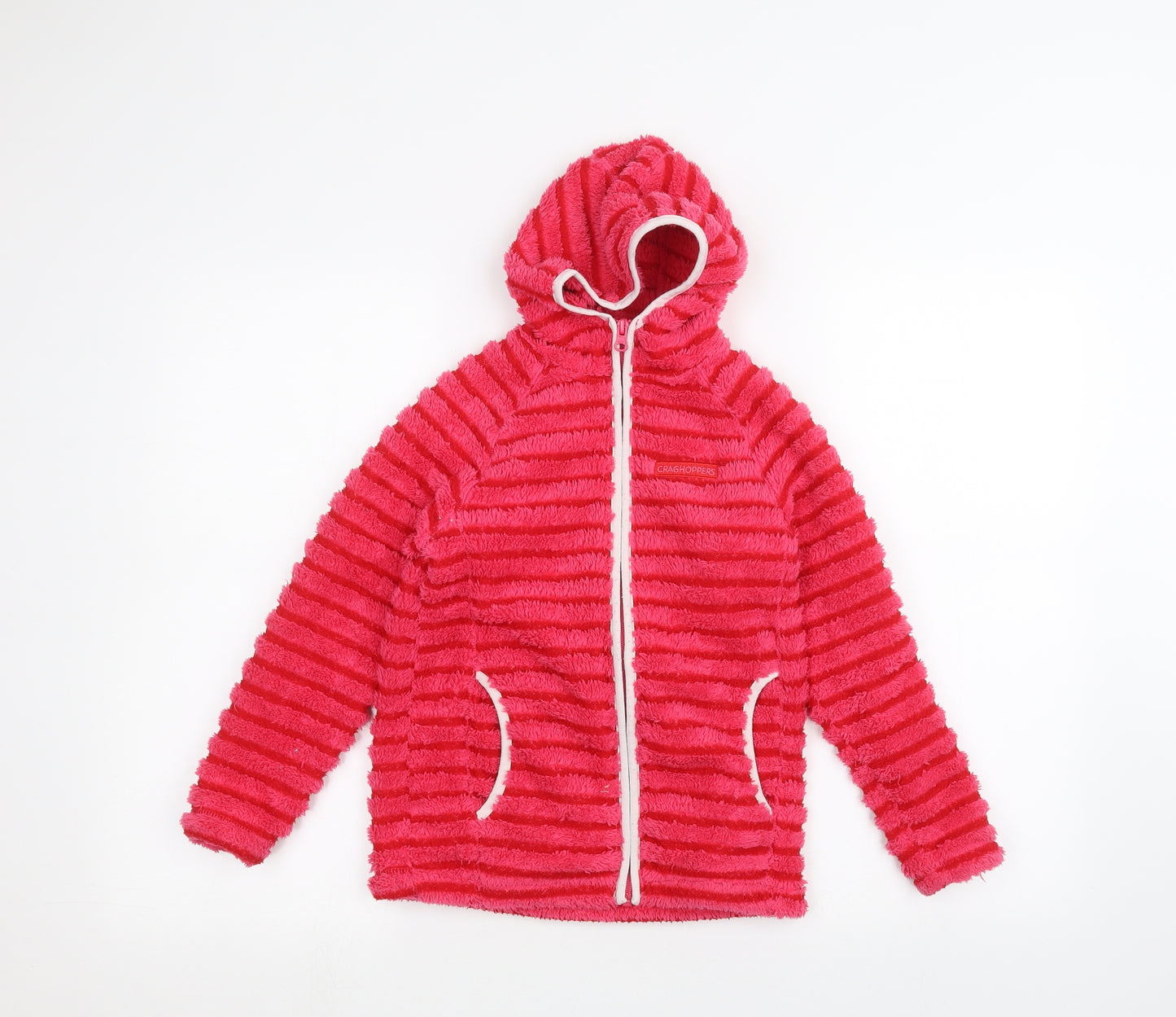 Craghoppers Girls Pink Striped  Jacket  Size 7-8 Years