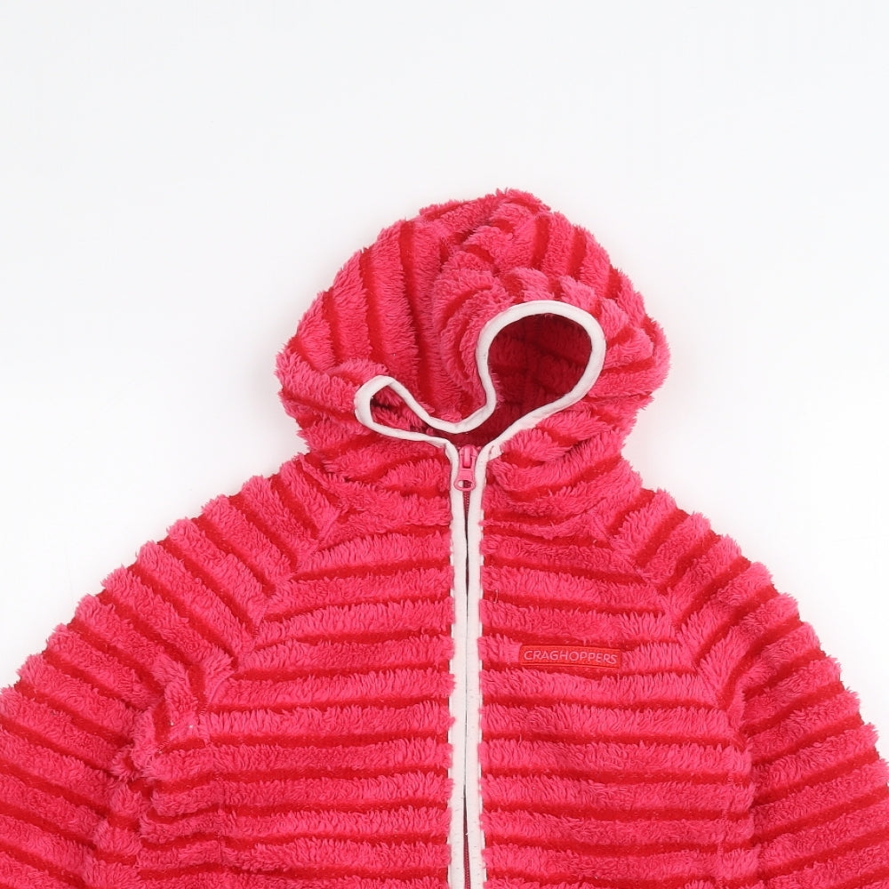 Craghoppers Girls Pink Striped  Jacket  Size 7-8 Years