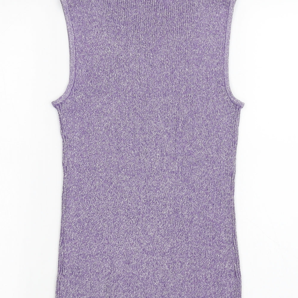 Pure Originals Womens Purple   Basic T-Shirt Size 10