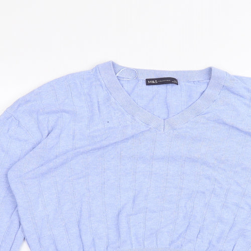 Marks and Spencer Womens Blue   Basic T-Shirt Size S