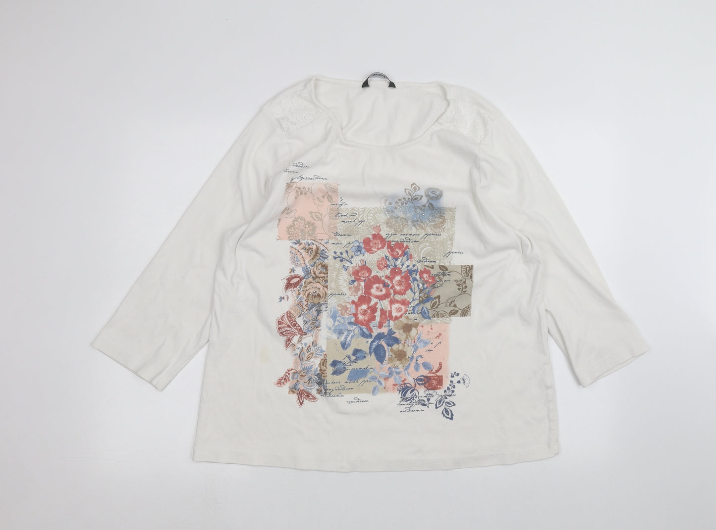 Bonmarché Womens White   Pullover Jumper Size XL