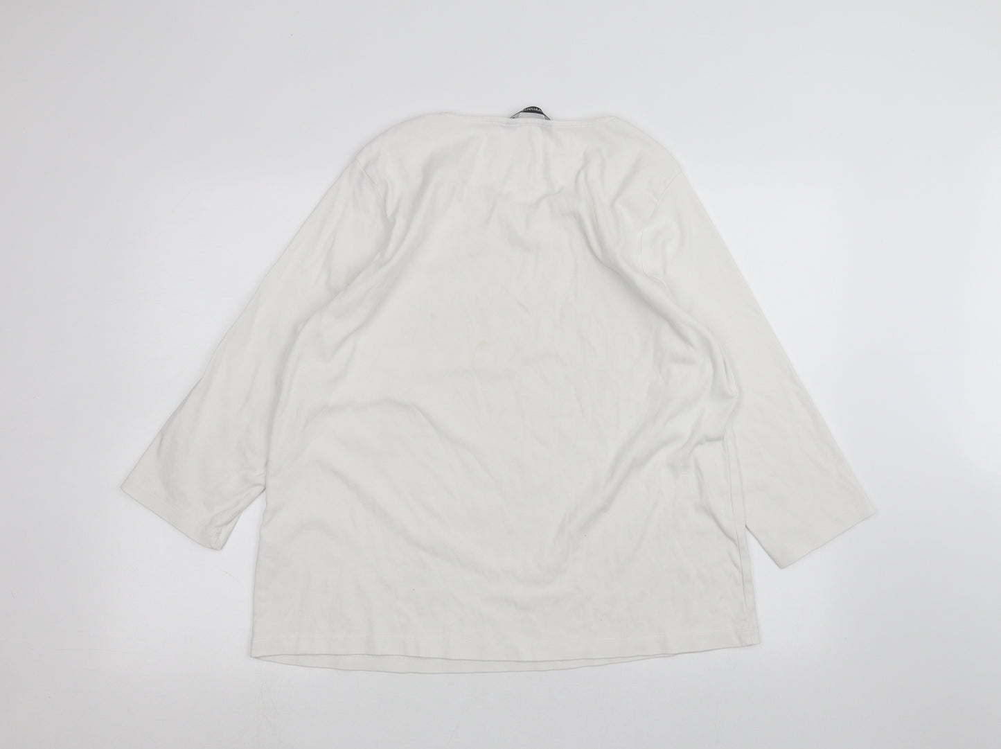 Bonmarché Womens White   Pullover Jumper Size XL