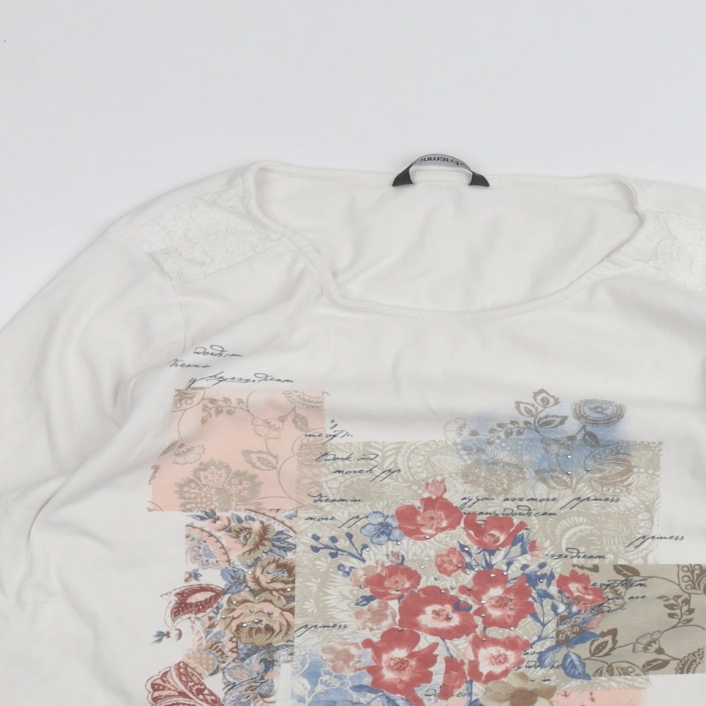 Bonmarché Womens White   Pullover Jumper Size XL