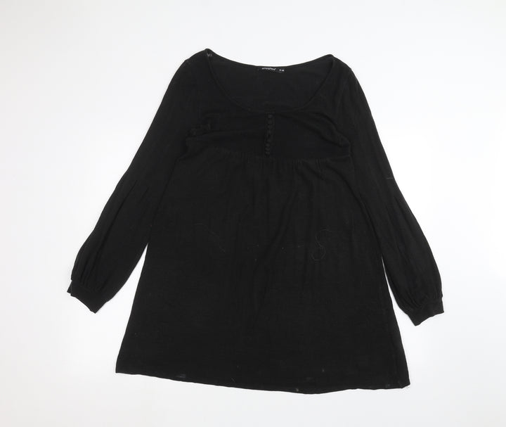 Atmosphere Womens Black A-Line Size 12