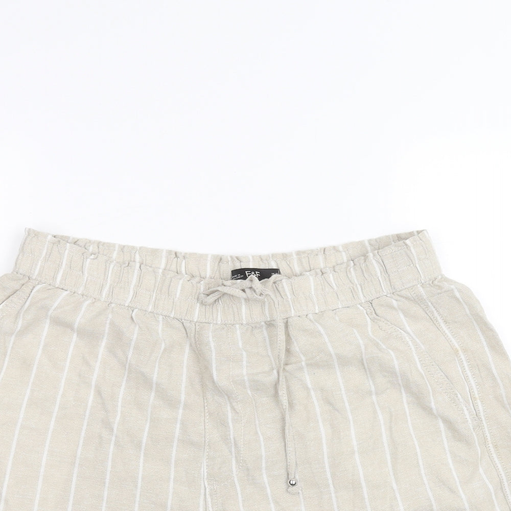 F&F Womens Beige   Cut-Off Shorts Size 12