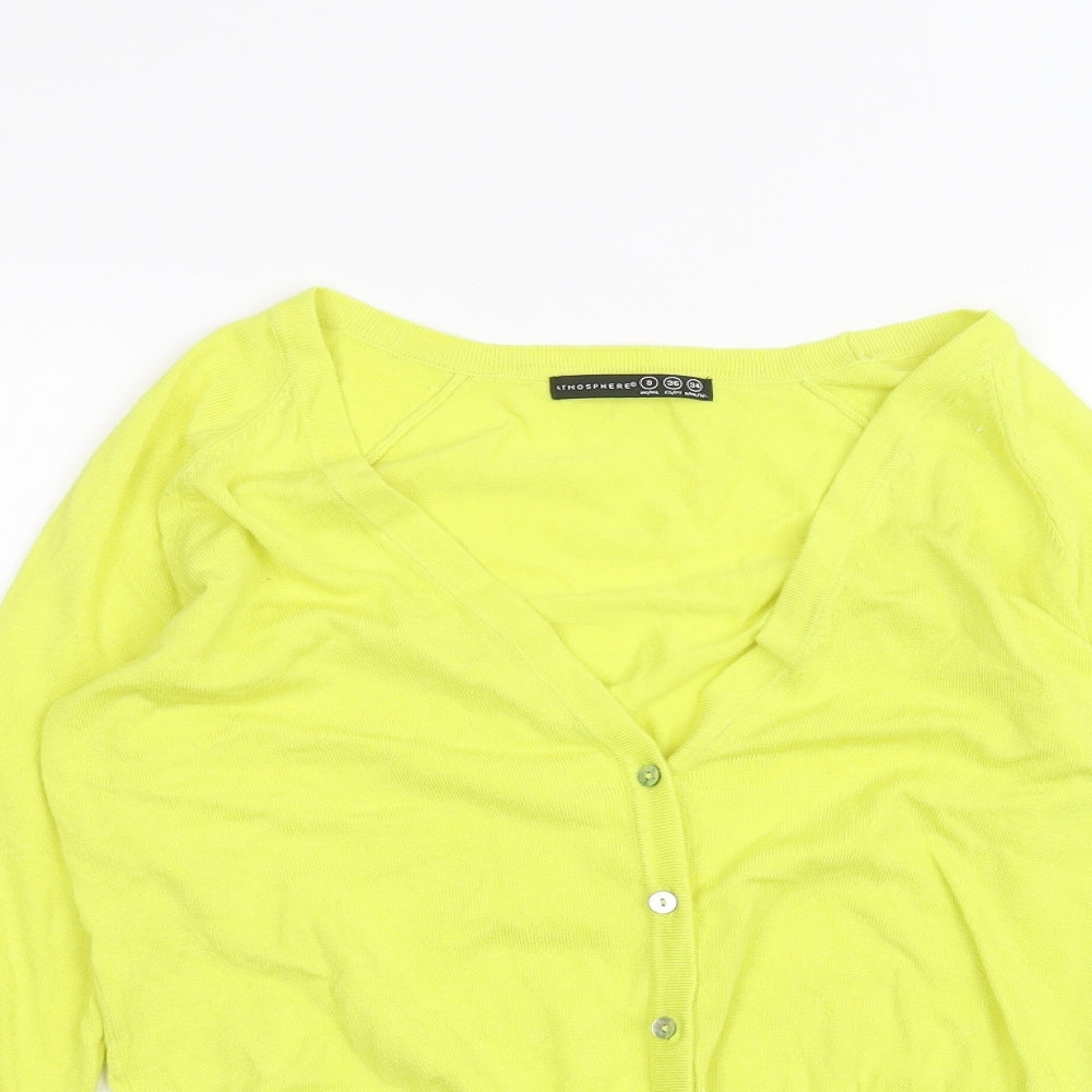 Atmosphere Womens Yellow   Cardigan Jumper Size 8
