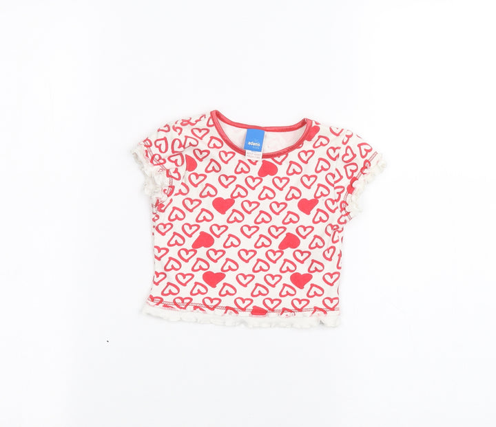 Adam kids Baby White Basic T-Shirt Size 9-12 Months