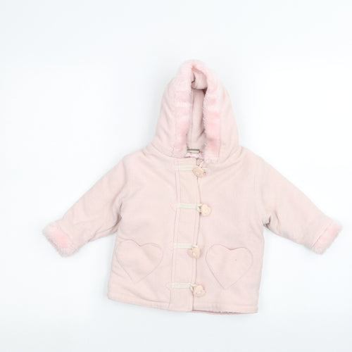Cherokee Baby Pink   Parka Coat Size 9-12 Months