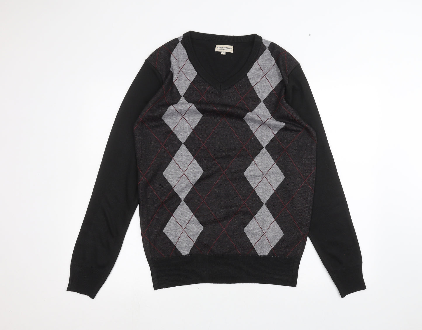 Hudson Harbour Mens Black   Pullover Jumper Size M