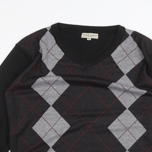 Hudson Harbour Mens Black   Pullover Jumper Size M