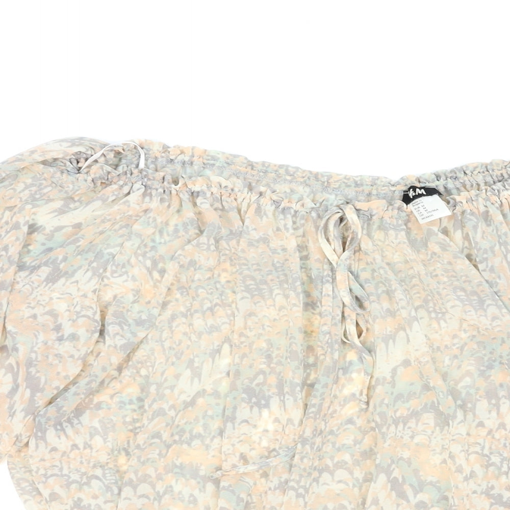 H&M Womens Multicoloured   Basic Blouse Size M