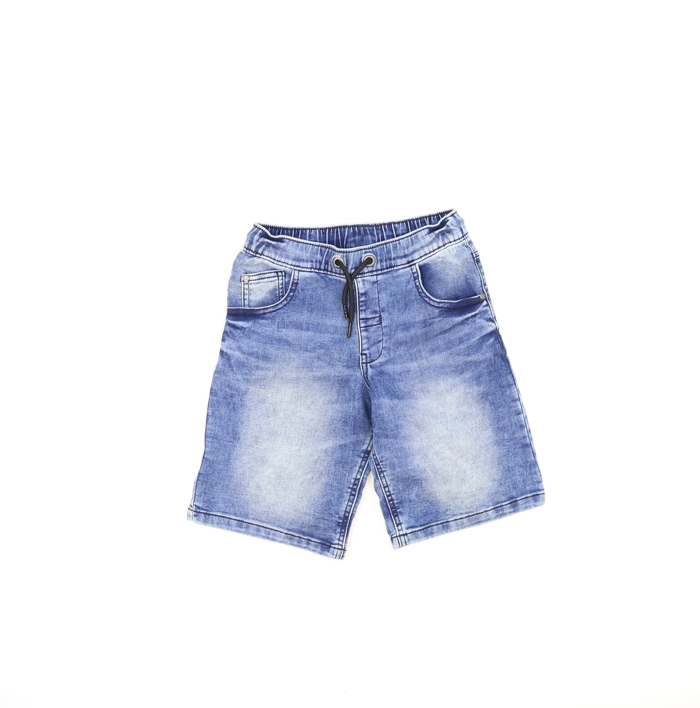 George Boys Blue   Dungaree Shorts Shorts Size 9-10 Years