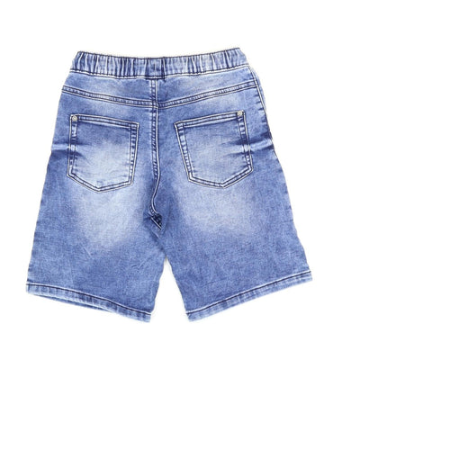 George Boys Blue   Dungaree Shorts Shorts Size 9-10 Years