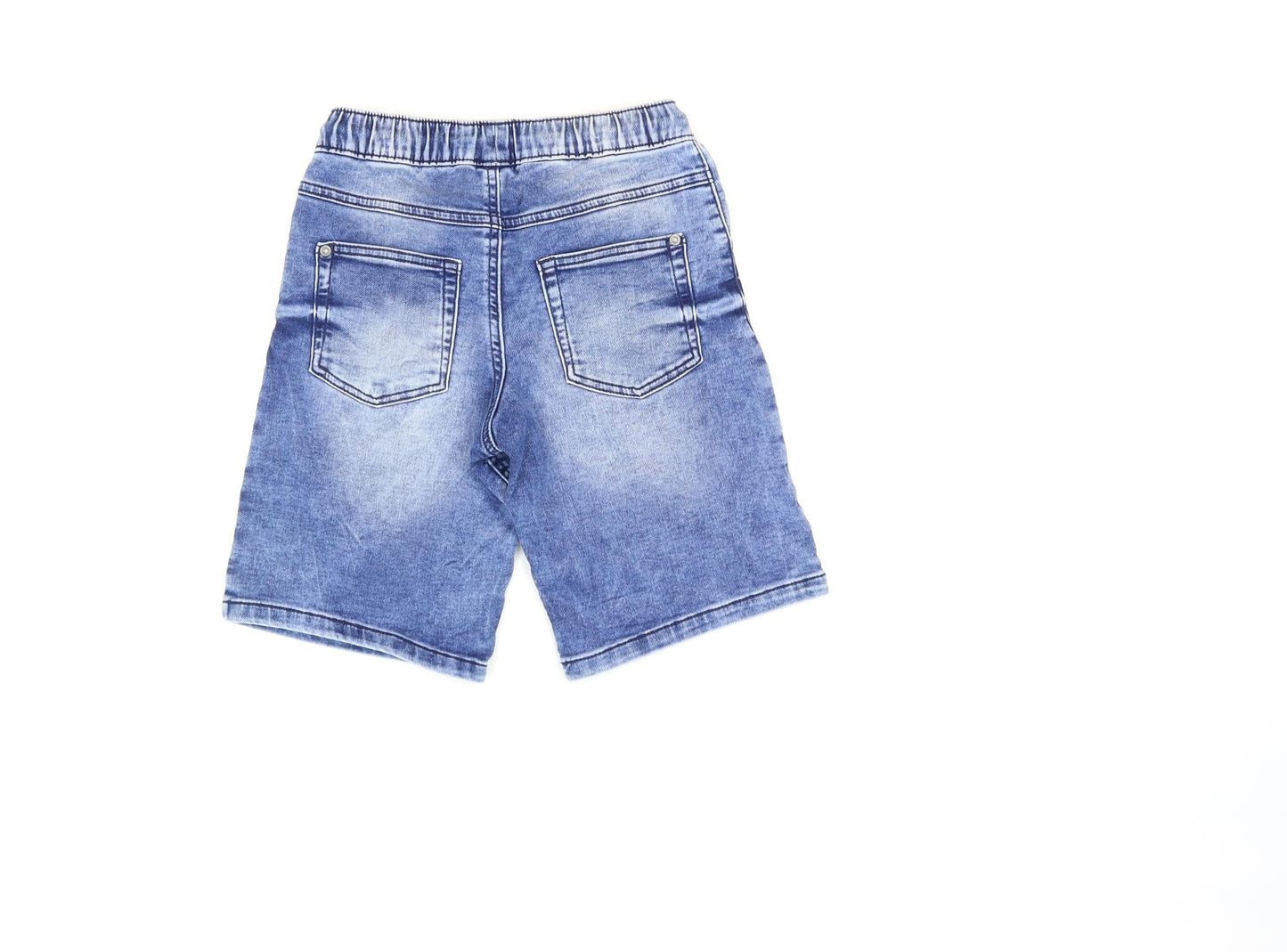 George Boys Blue   Dungaree Shorts Shorts Size 9-10 Years