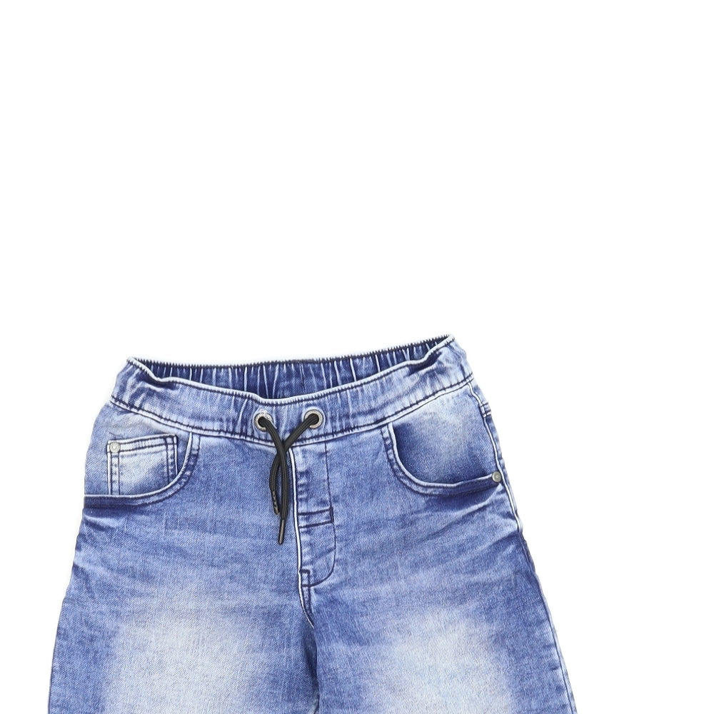 George Boys Blue   Dungaree Shorts Shorts Size 9-10 Years