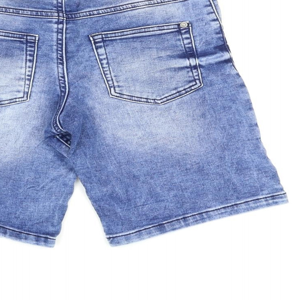 George Boys Blue   Dungaree Shorts Shorts Size 9-10 Years