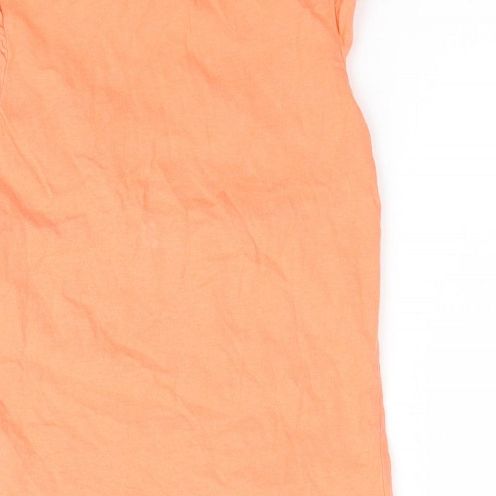 George Girls Orange   Basic T-Shirt Size 2-3 Years  - Cat Cats