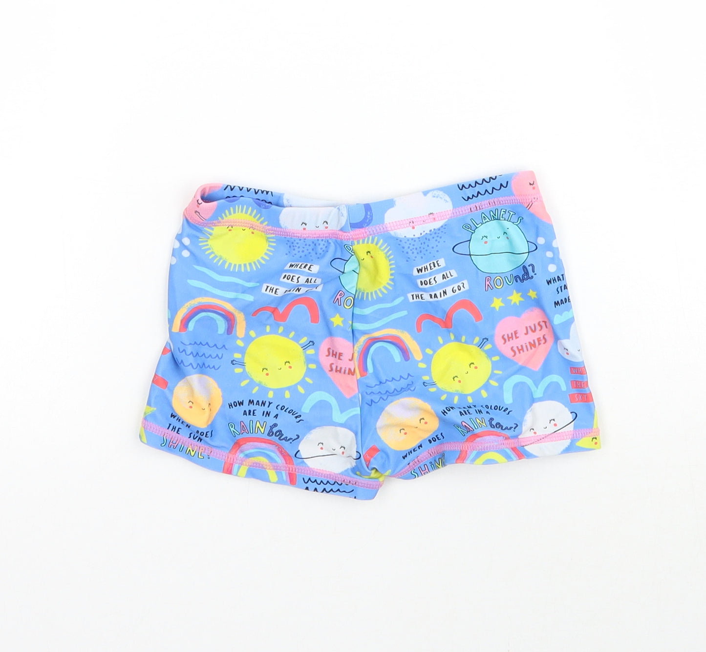 Mini Club Girls Blue   Hot Pants Shorts Size 3-4 Years - Swimming Shorts