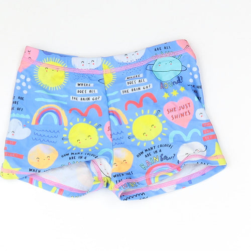 Mini Club Girls Blue   Hot Pants Shorts Size 3-4 Years - Swimming Shorts
