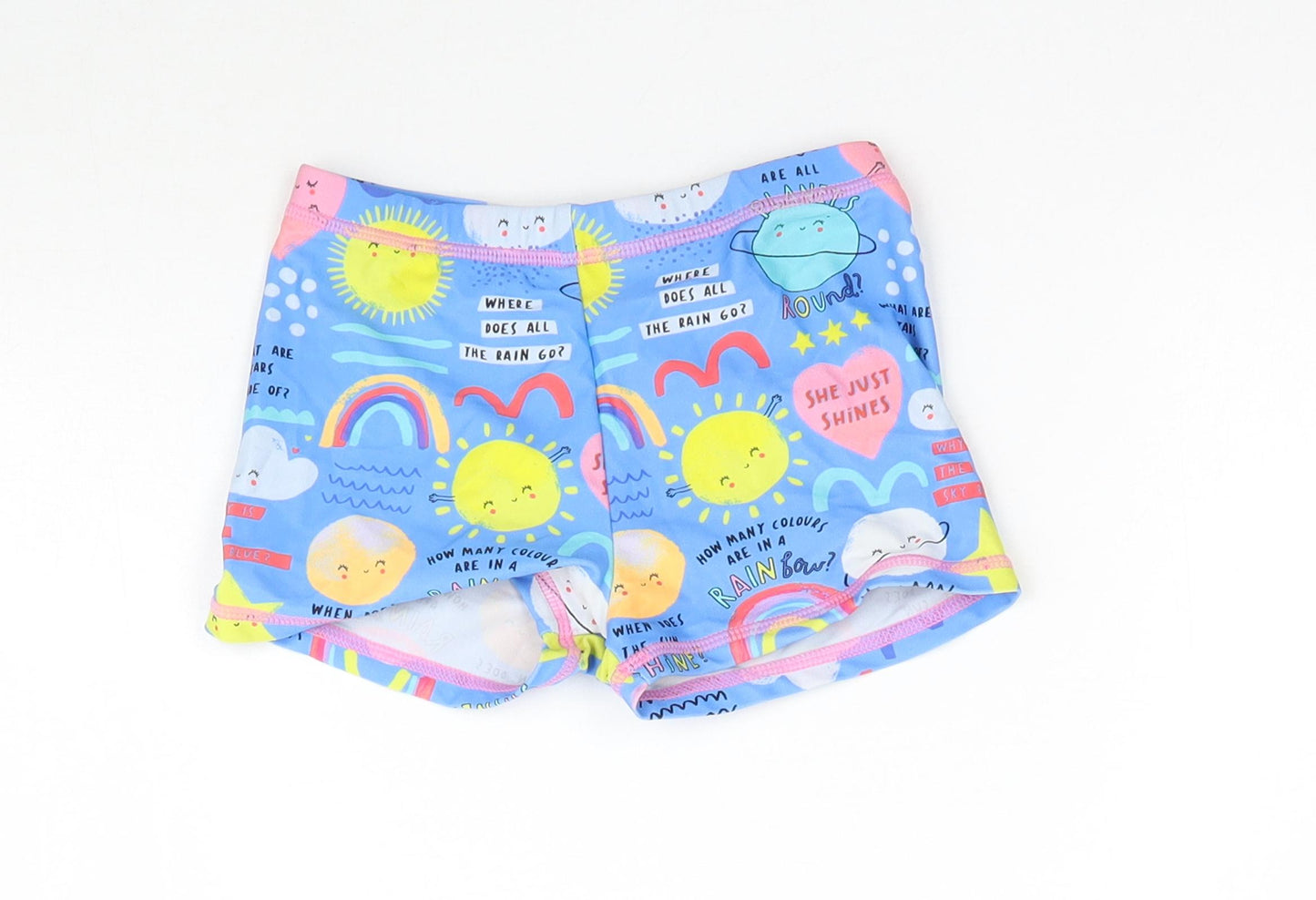 Mini Club Girls Blue   Hot Pants Shorts Size 3-4 Years - Swimming Shorts
