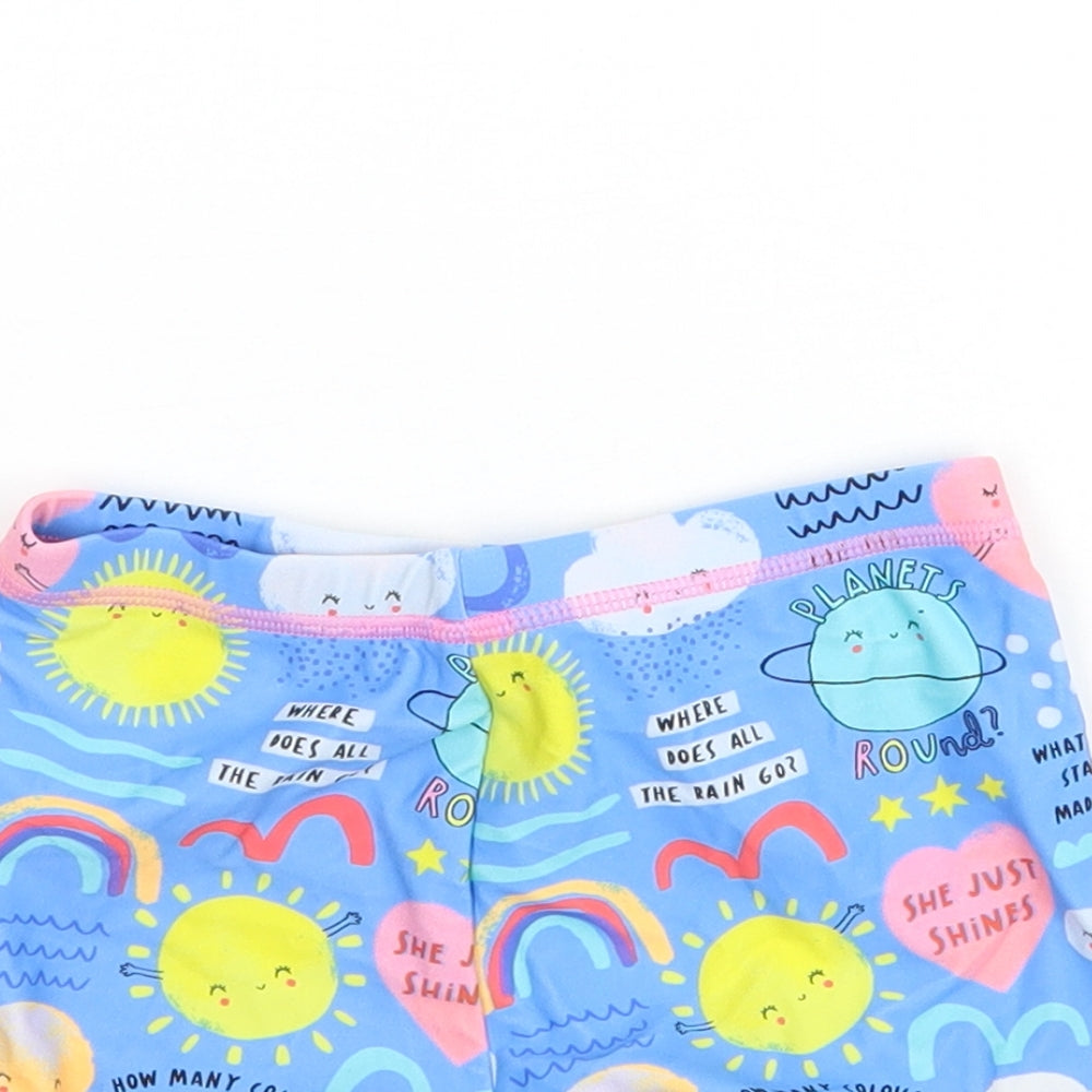 Mini Club Girls Blue   Hot Pants Shorts Size 3-4 Years - Swimming Shorts