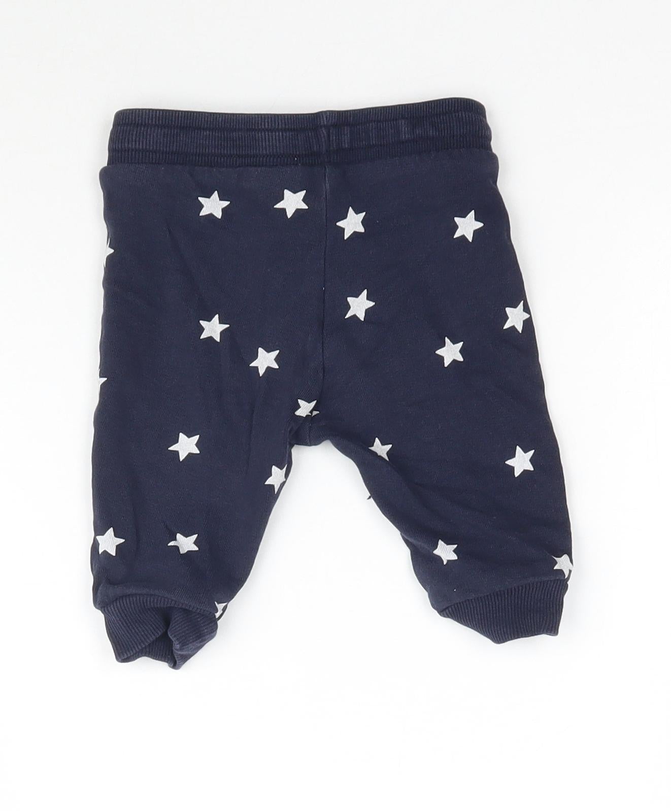 H&M Baby Blue   Jogger Leggings Size 3-6 Months  - Stars