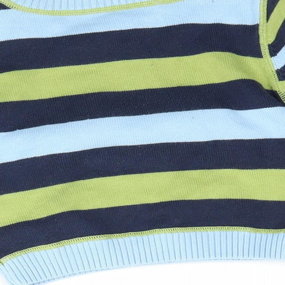 Marks and Spencer Baby Multicoloured Striped Knit Pullover Jumper Size 0-3 Months  - Dog & Bone