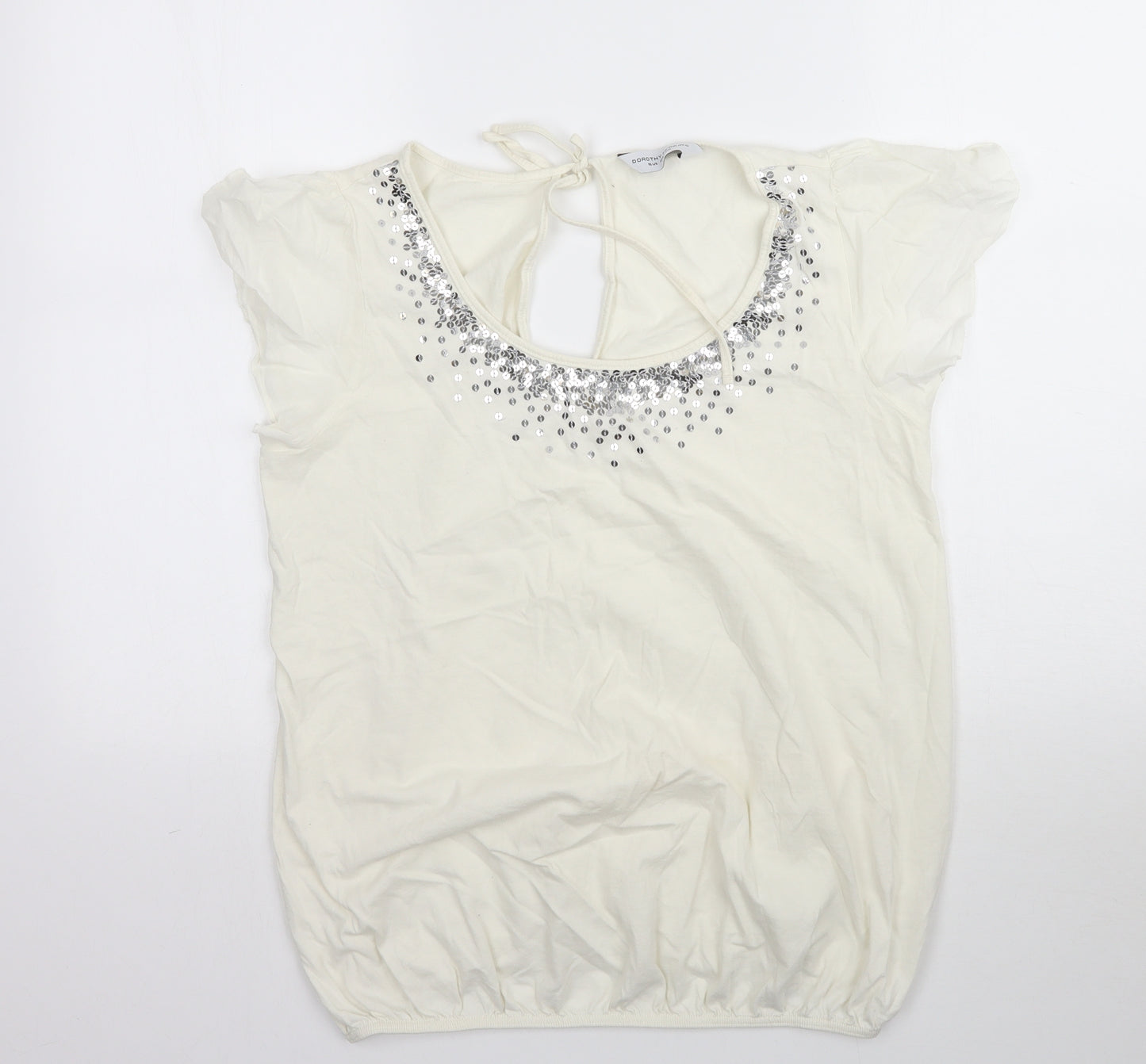 Dorothy Perkins Womens Ivory   Basic T-Shirt Size 16