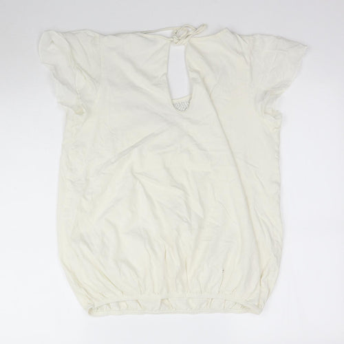 Dorothy Perkins Womens Ivory   Basic T-Shirt Size 16