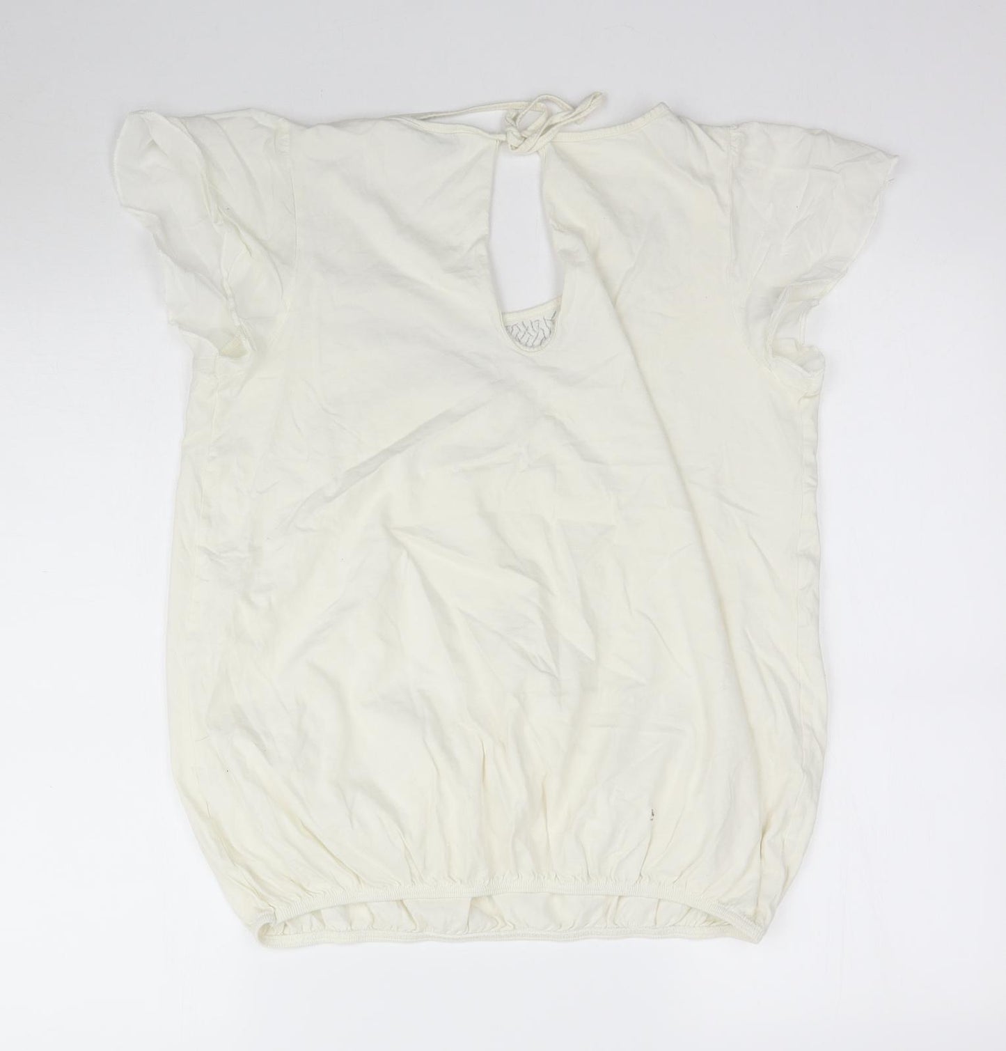 Dorothy Perkins Womens Ivory   Basic T-Shirt Size 16