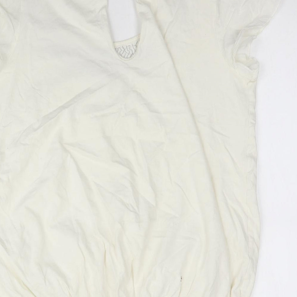 Dorothy Perkins Womens Ivory   Basic T-Shirt Size 16
