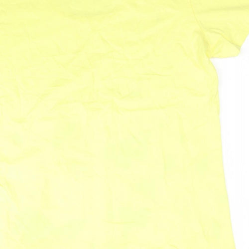 Fransa Womens Yellow   Basic T-Shirt Size L  - Butterflies