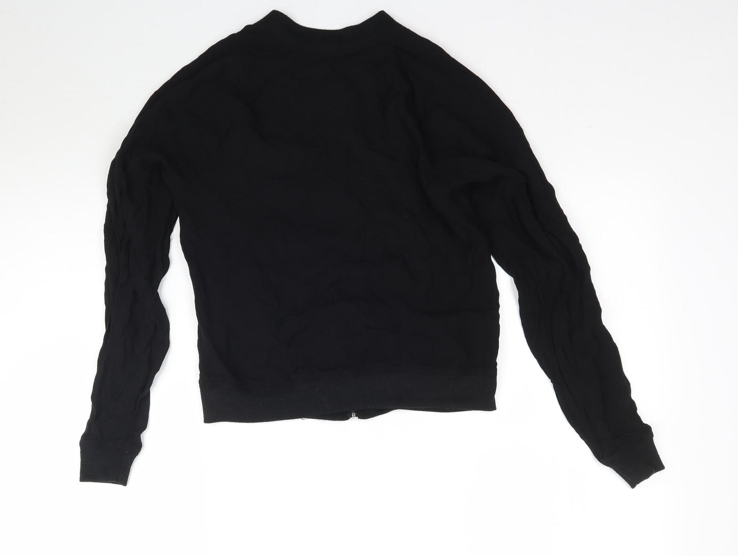 Select Womens Black   Full Zip Sweatshirt Size 6  - Bomber Jacket