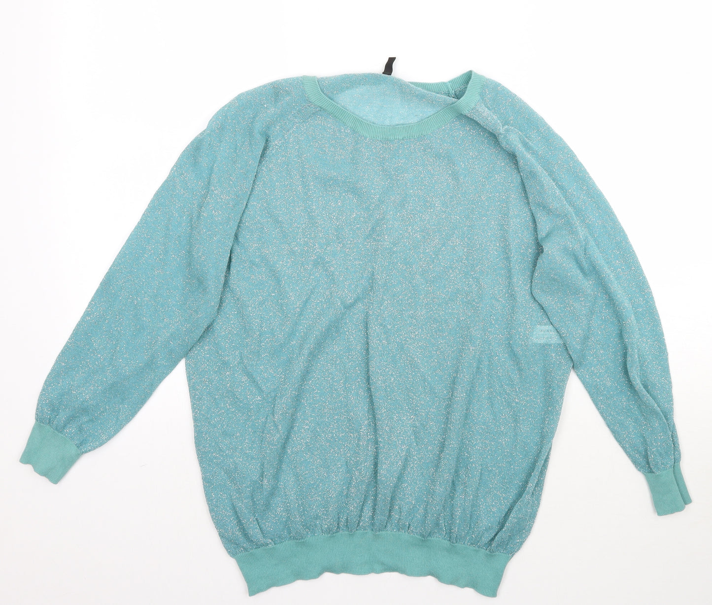 Stile Benetton Womens Blue   Pullover Jumper Size L  - Woven Fabric