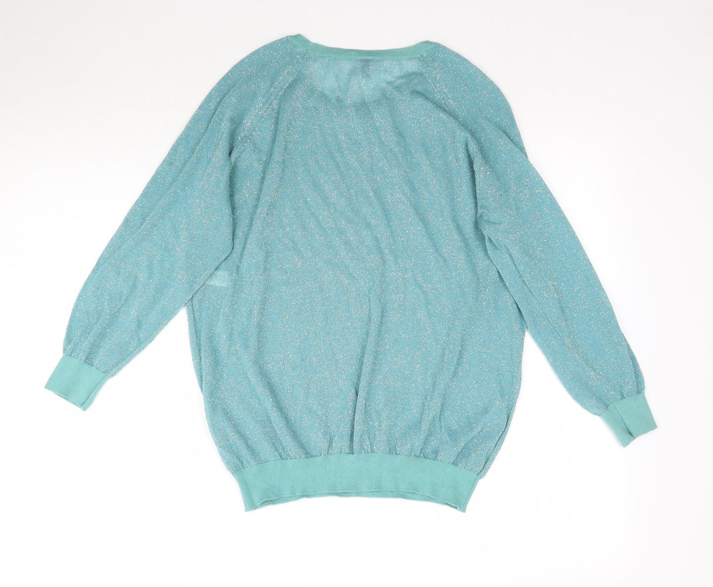 Stile Benetton Womens Blue   Pullover Jumper Size L  - Woven Fabric
