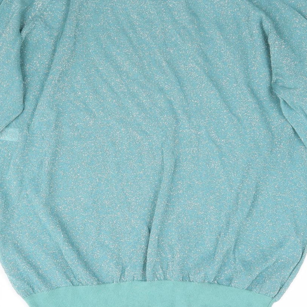 Stile Benetton Womens Blue   Pullover Jumper Size L  - Woven Fabric