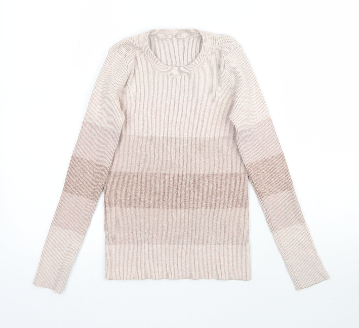 Mishow Womens Pink Striped Knit Pullover Jumper Size XS