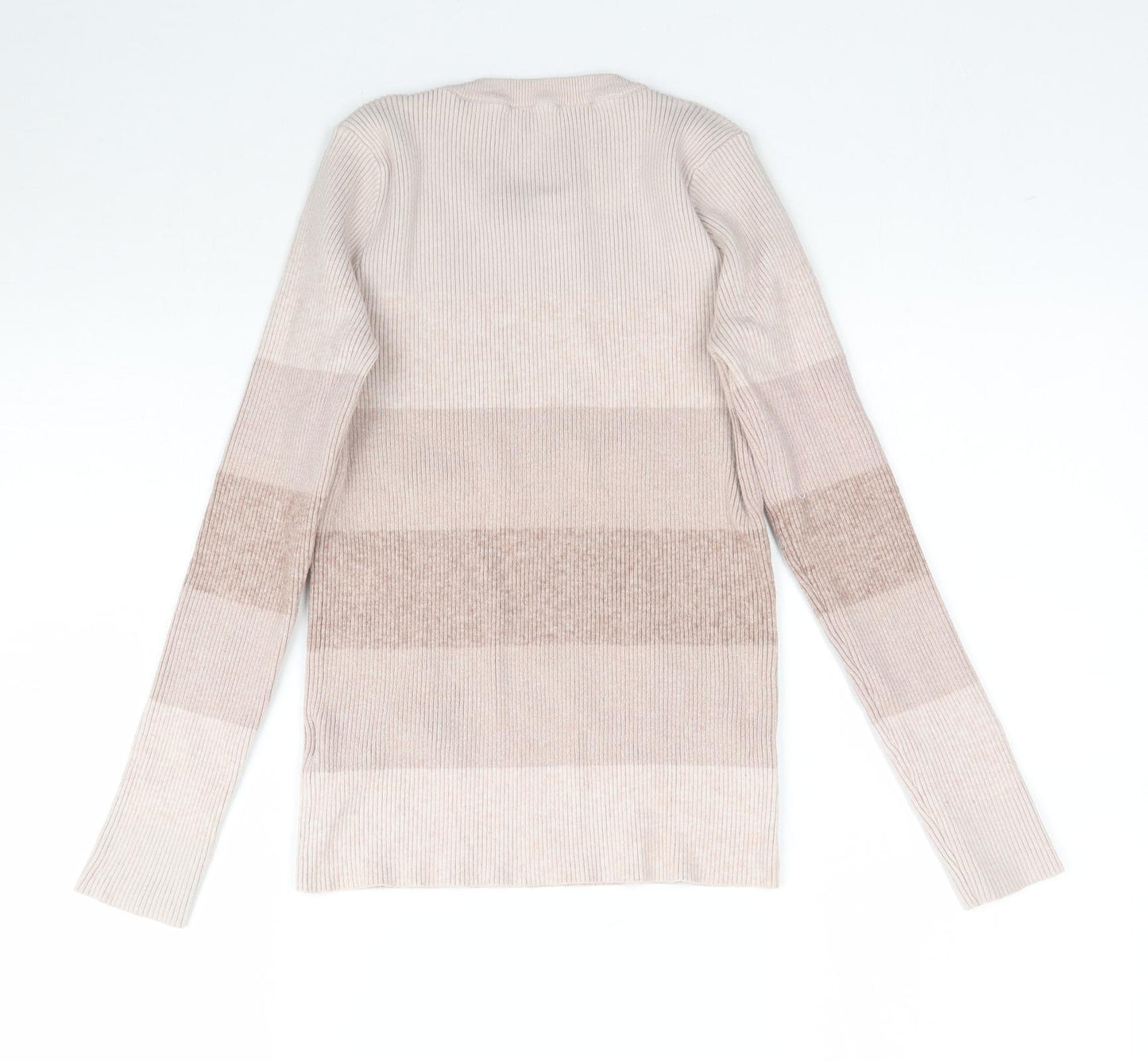 Mishow Womens Pink Striped Knit Pullover Jumper Size XS