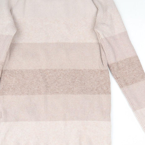 Mishow Womens Pink Striped Knit Pullover Jumper Size XS