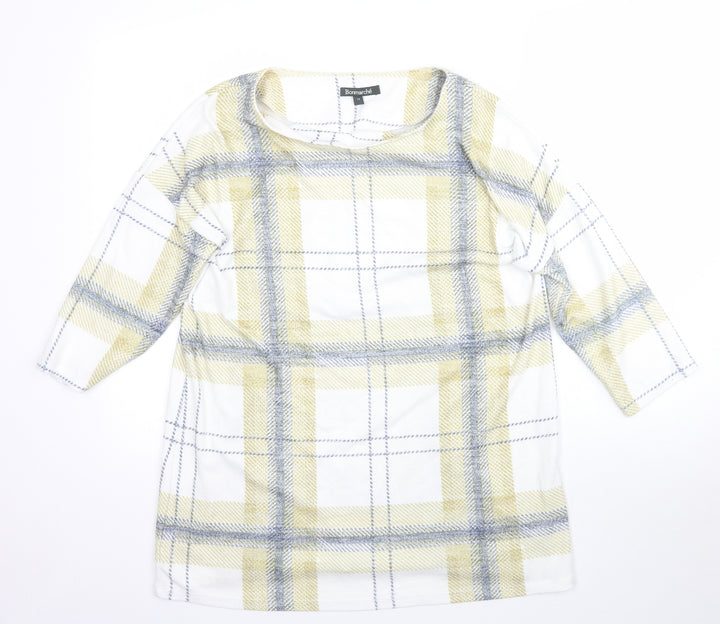 Bonmarché Womens Multicoloured Plaid  Pullover Jumper Size 14
