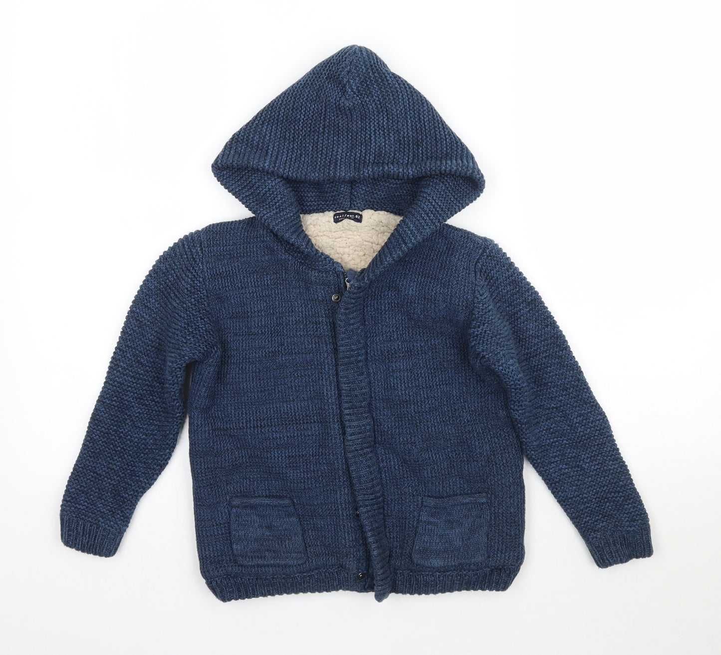 NEXT Boys Blue  Knit Cardigan Jumper Size 4-5 Years