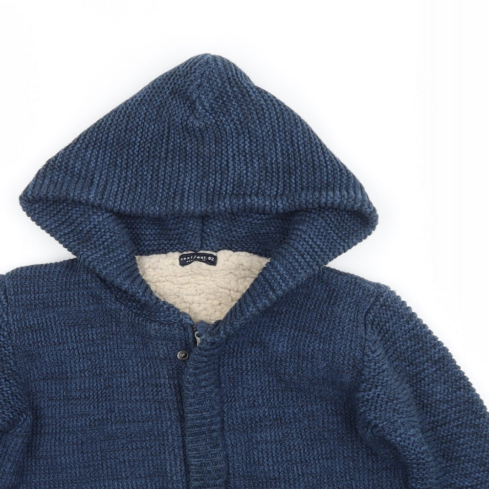 NEXT Boys Blue  Knit Cardigan Jumper Size 4-5 Years