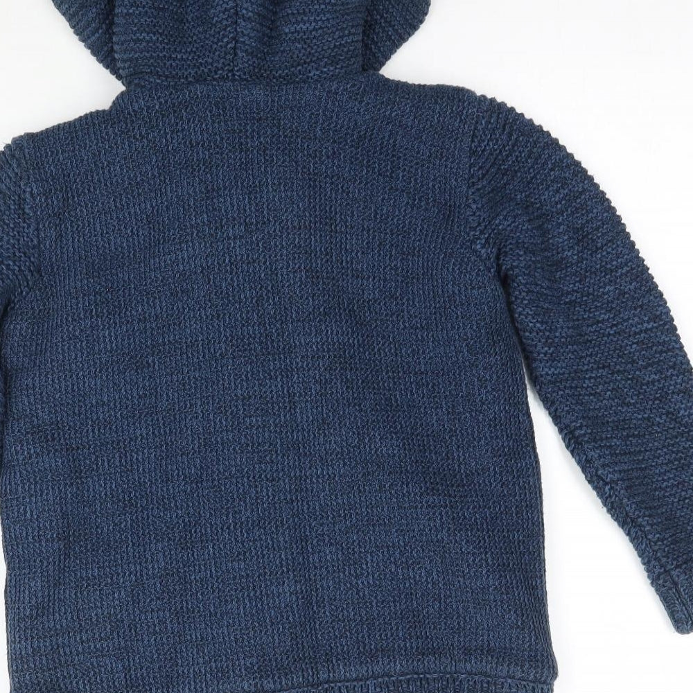 NEXT Boys Blue  Knit Cardigan Jumper Size 4-5 Years