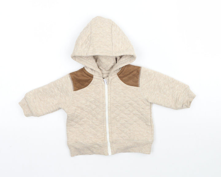 George Baby Beige Full Zip Jumper One Size - Hoodie