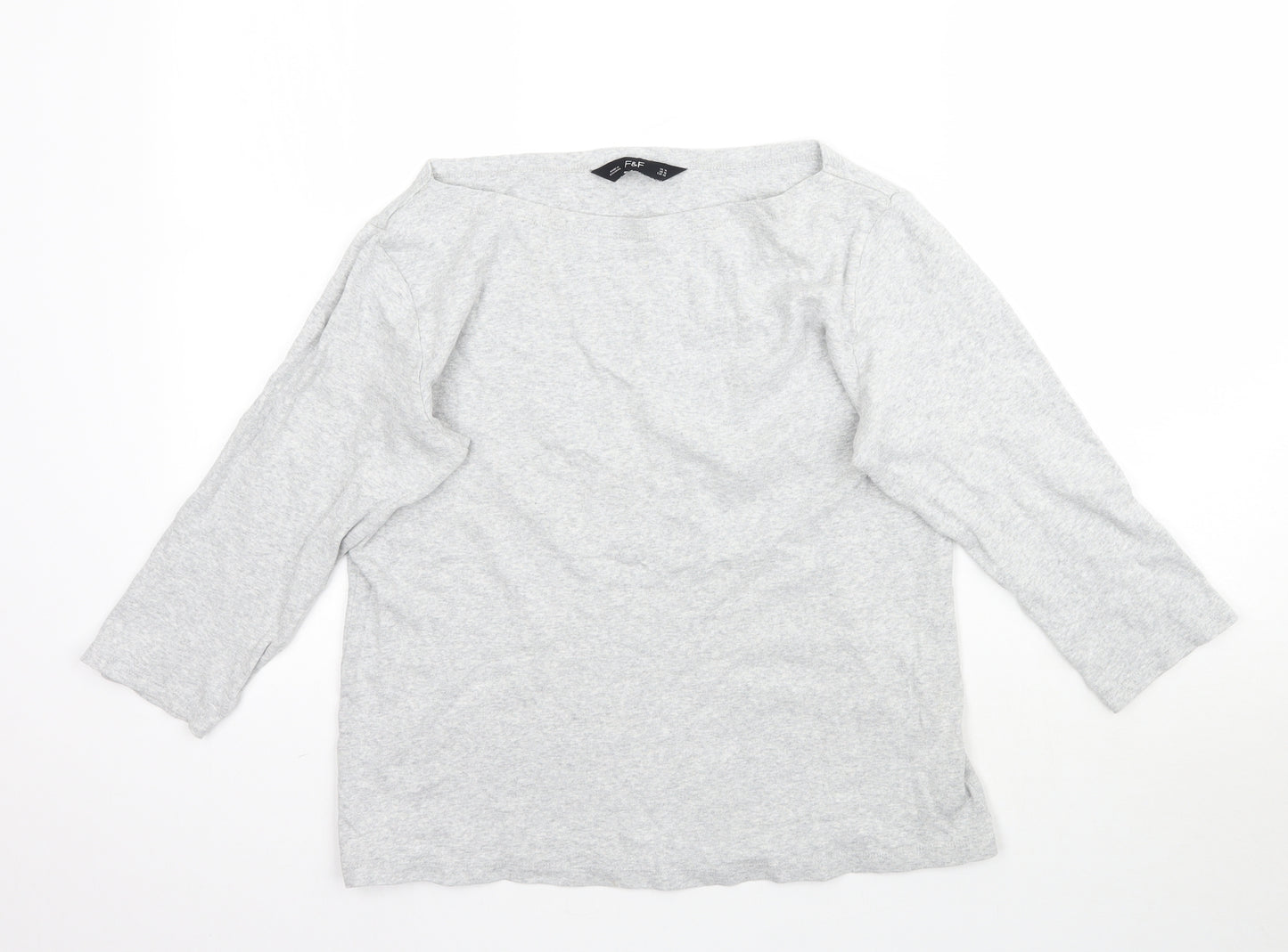 F&F Womens Grey   Basic T-Shirt Size 14