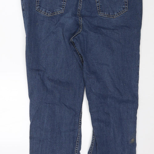 Marks and Spencer Womens Blue  Denim Straight Jeans Size 18 L30 in