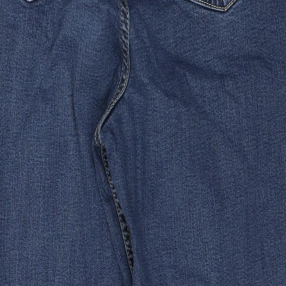 Marks and Spencer Womens Blue  Denim Straight Jeans Size 18 L30 in