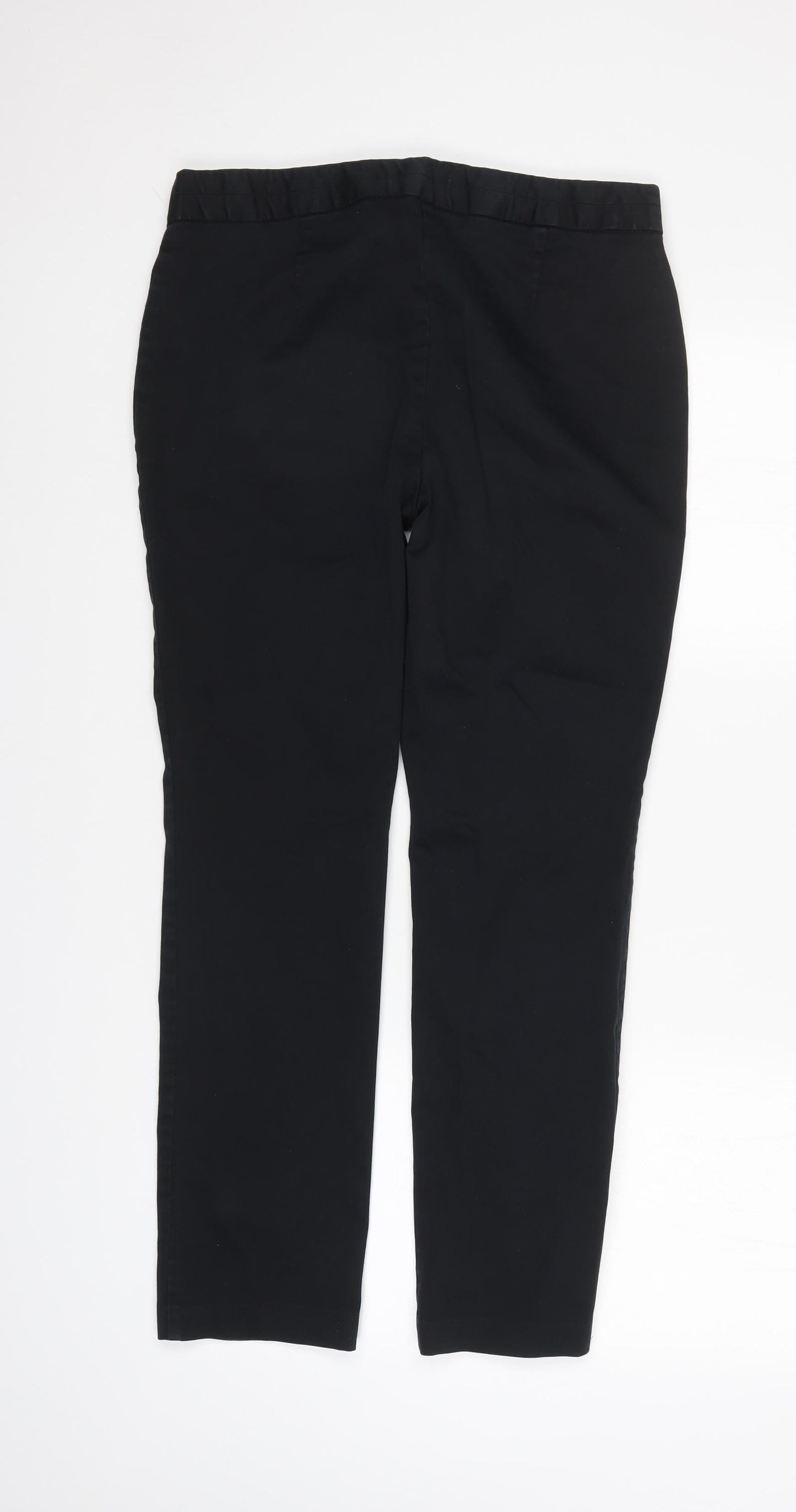 M&S Womens Black   Trousers  Size 12 L28 in